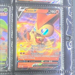 Pokemon Trading Card - Victini V - Red and Yellow